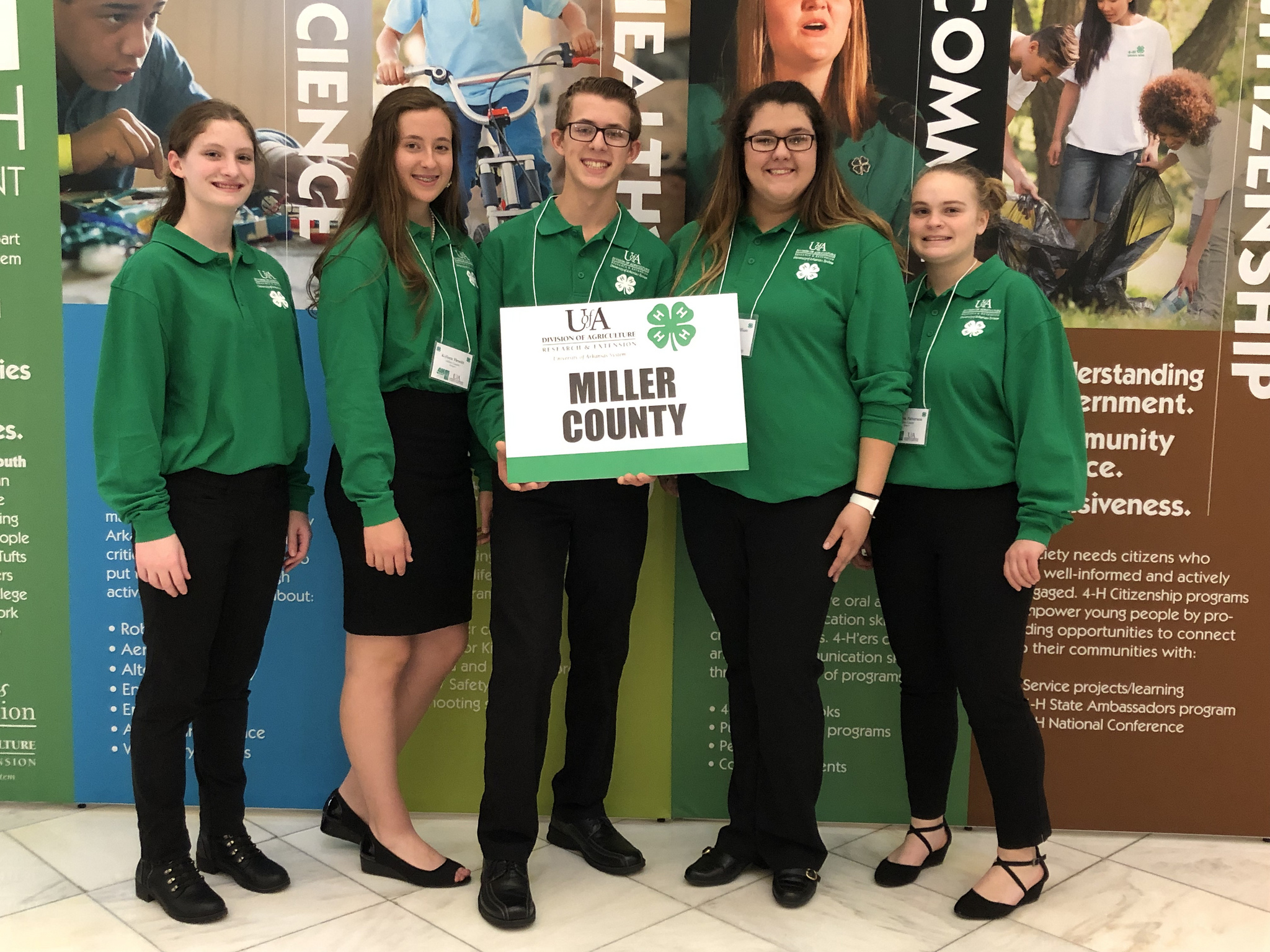 Miller County 4-H youth and agents pose for photo at 4-H Day at the Capitol